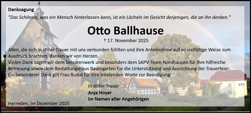 Danksagung (Foto: Bestattung Baumgarten)