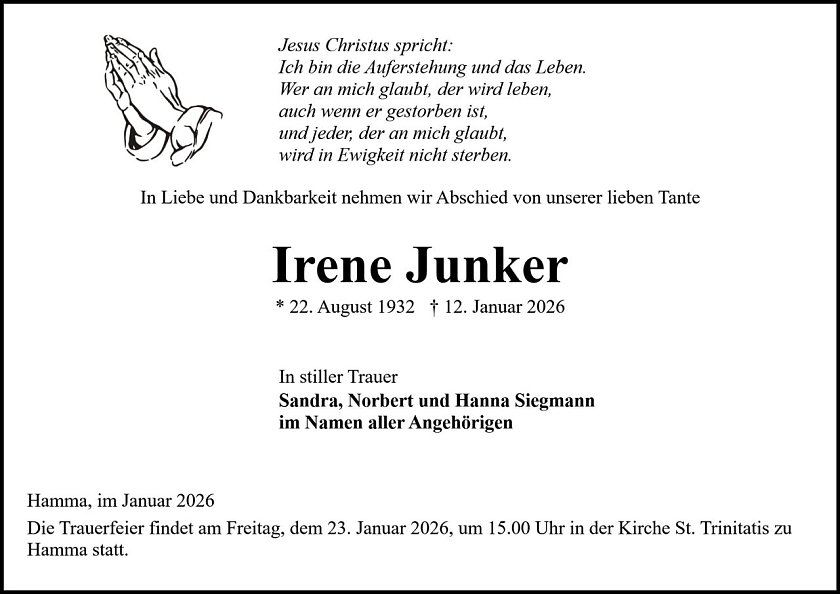 Traueranzeige (Foto: Bestattung Baumgarten)