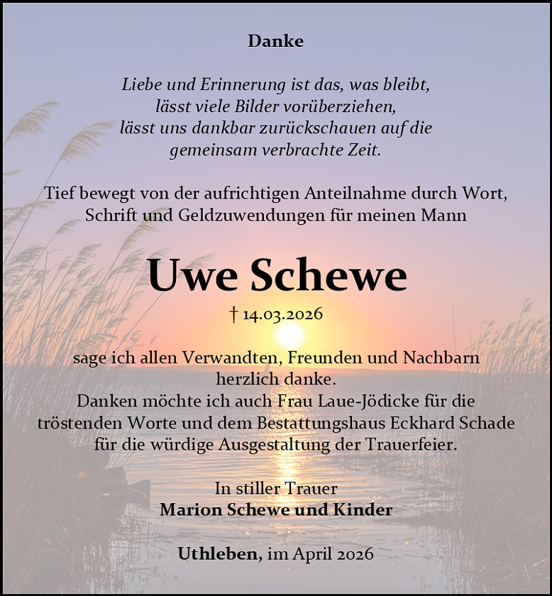 Danksagung (Foto: Schade)