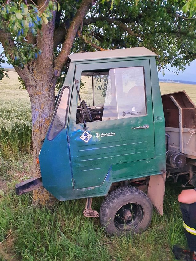 Bild: Mit &uuml;ber zwei Promille gegen einen Baum gekracht