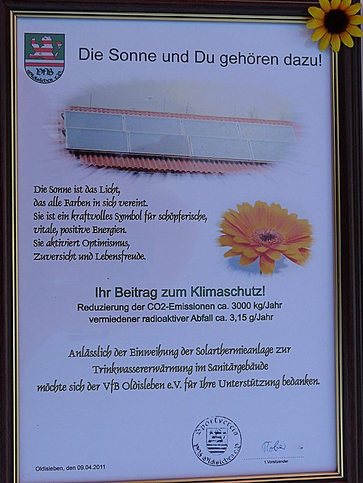 Einweihung Solaranlage