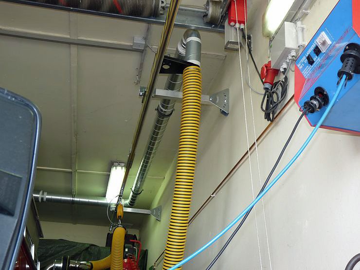 Abgasanlage f&uuml;r Feuerwehr