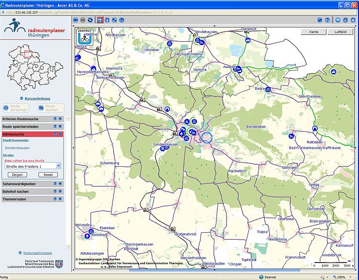 Karte 100 Prozent Zoom