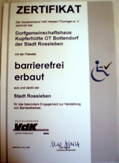 15j&auml;hriges Bestehen Ortsverband Bottendorf