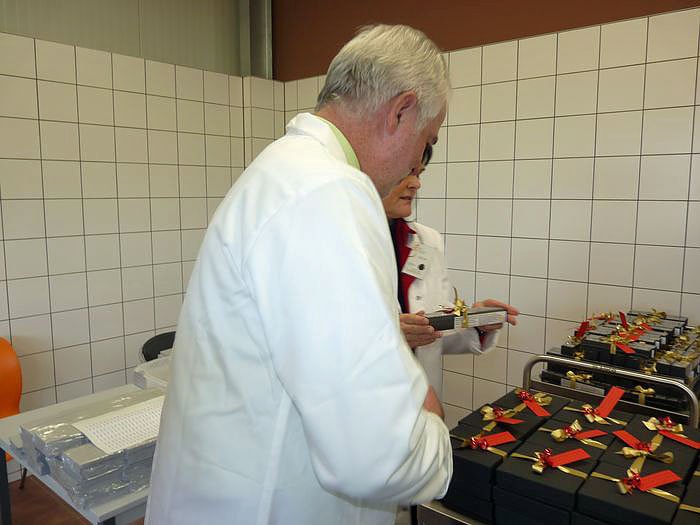 Schokoladentaler an neuem Standtort