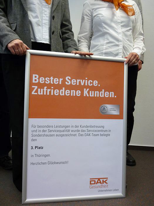 Auszeichnung erhalten