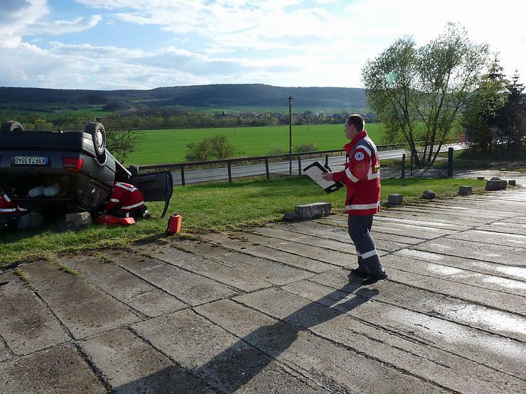 Mit Blaulicht durch Berka