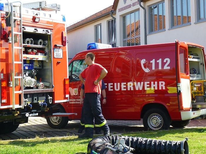 Leser beim Feuerwehrfest
