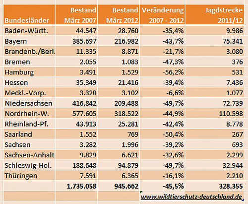 Bestand der Feldhasen...