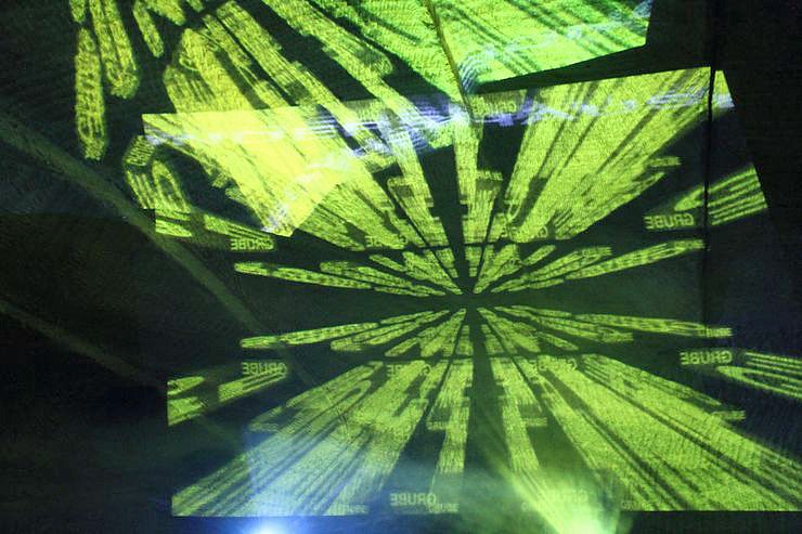 Lichtschau im Bergwerk