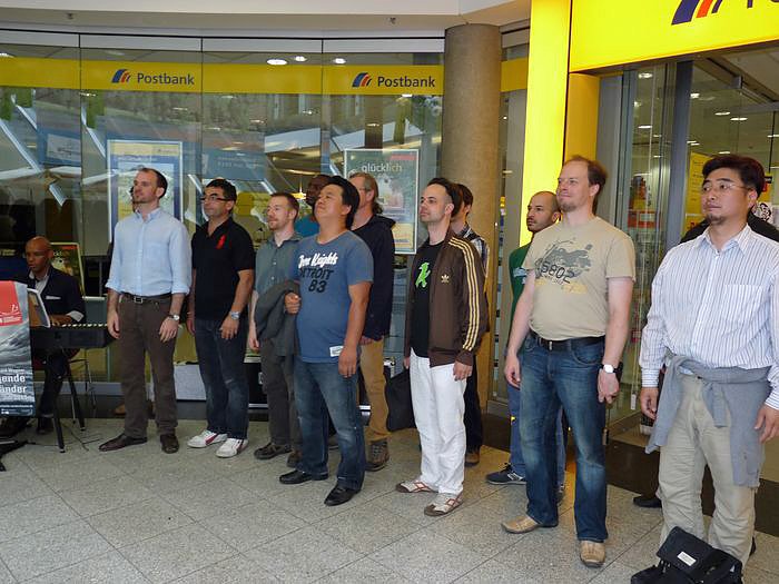 Singen in der Galerie