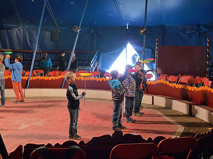 Probe f&uuml;rs Zirkusprojekt