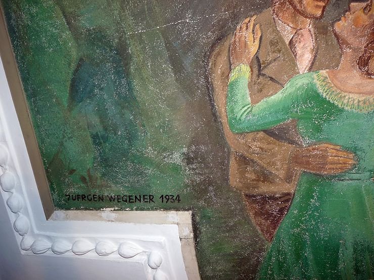 Deckengem&auml;lde mit Diskussion