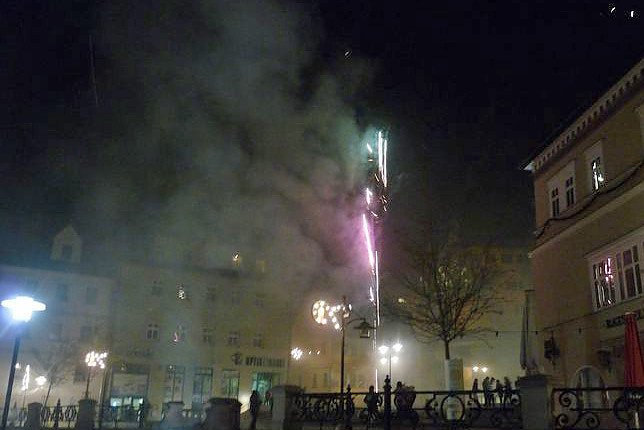 Feuerwerk am Markt