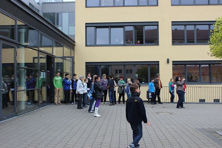 Ansturm auf die Schule