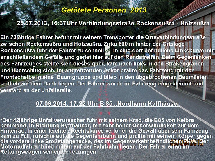 Verkehrsunfallstatistik f&uuml;r 2013 (1)
