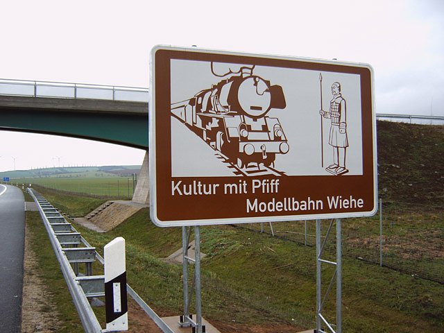 Ausschilderung Modellbahn Wiehe