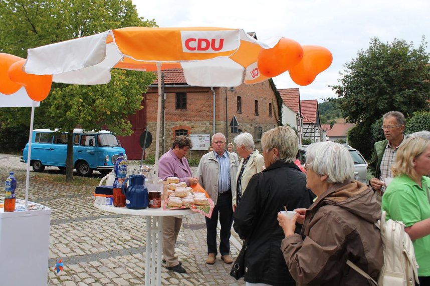 Landtagspr&auml;sidentin Birgit Diezel auf dem H&ouml;fetag in Langenroda
