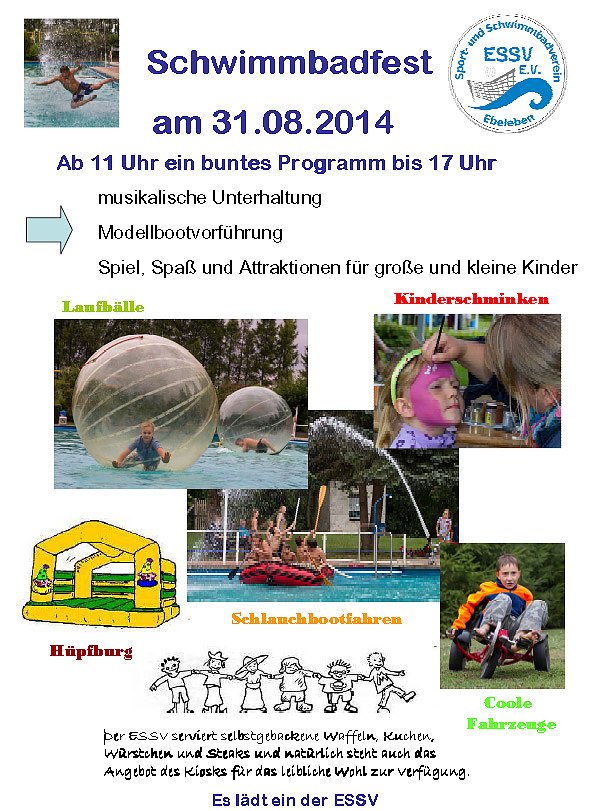 Wieder Schwimmbadfest in Ebeleben