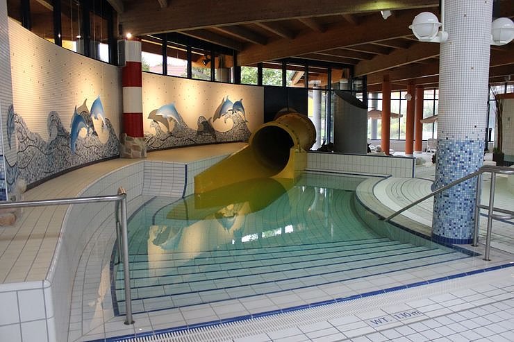 Riesenrutsche in Betrieb