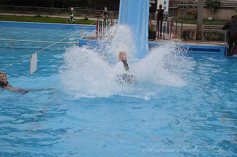 Abbaden im Greu&szlig;ner Freibad