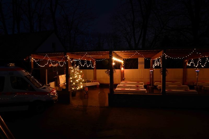 Weihnachtsromantik am Teich