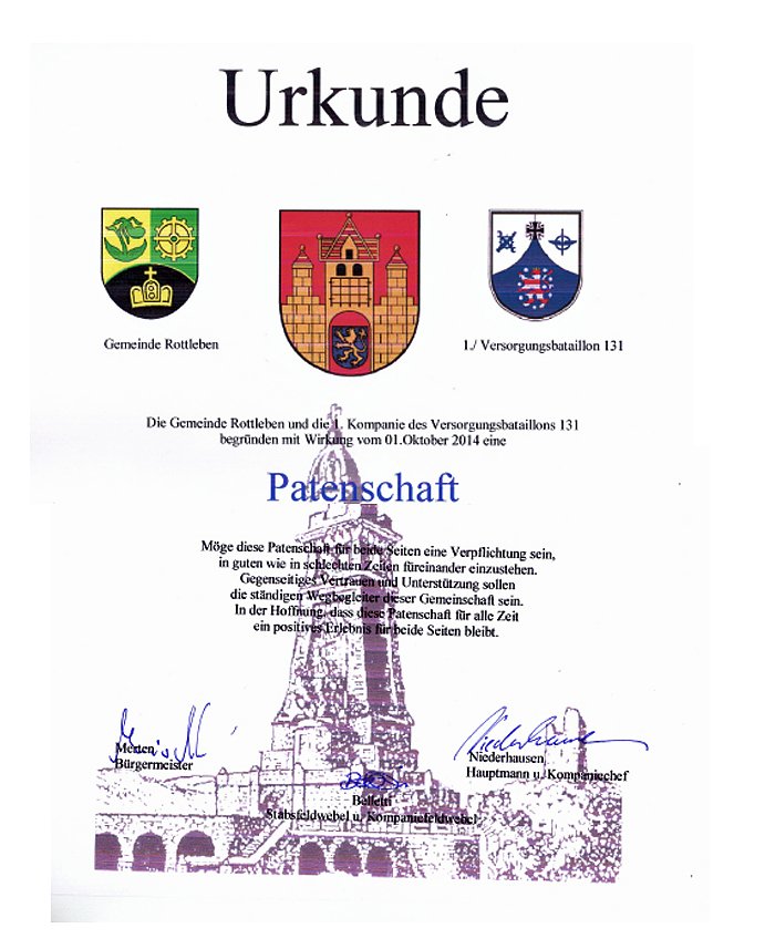 Neue Patenschaft der Gemeinde Rottleben