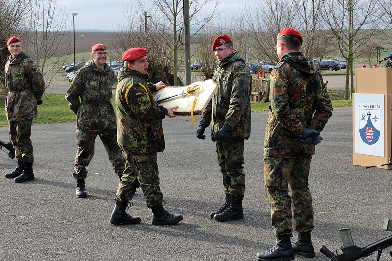&Uuml;bergabe Kommando bei der 1. Kompanie des Versorgungsbataillons 131
