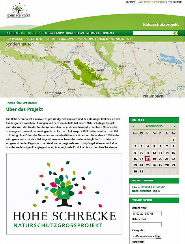 Neue Internetseite f&uuml;r die Hohe Schrecke online