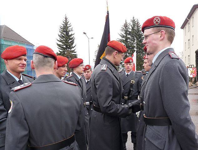 Gel&ouml;bnis der Rekruten in Sondershausen
