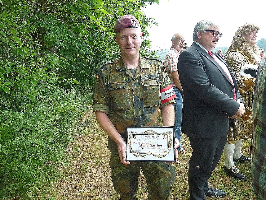 Appell mit Kanonenweihe