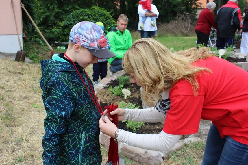 Spiralbeet zum Aktionstag bepflanzt