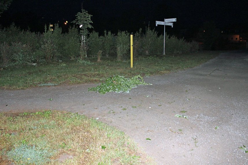 Schlosspark Sondershausen stellenweise regelrecht verw&uuml;stet. Stra&szlig;en wieder frei (Stand 23:40)...