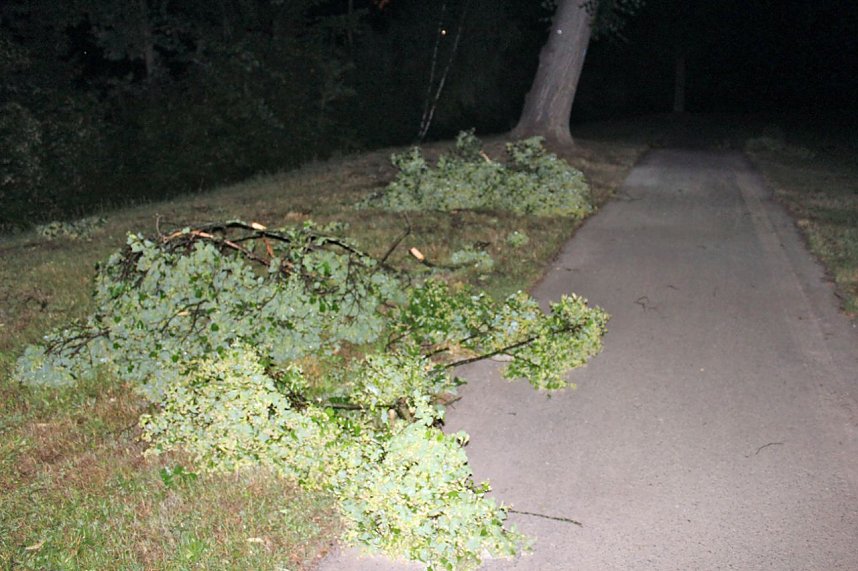 Schlosspark Sondershausen stellenweise regelrecht verw&uuml;stet. Stra&szlig;en wieder frei (Stand 23:40)...