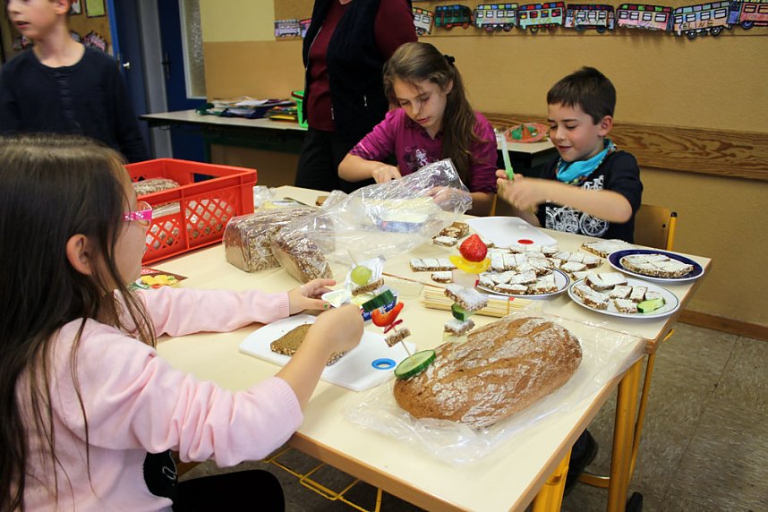 Projekttag an der Grundschule zum gesunden Fr&uuml;hst&uuml;ck