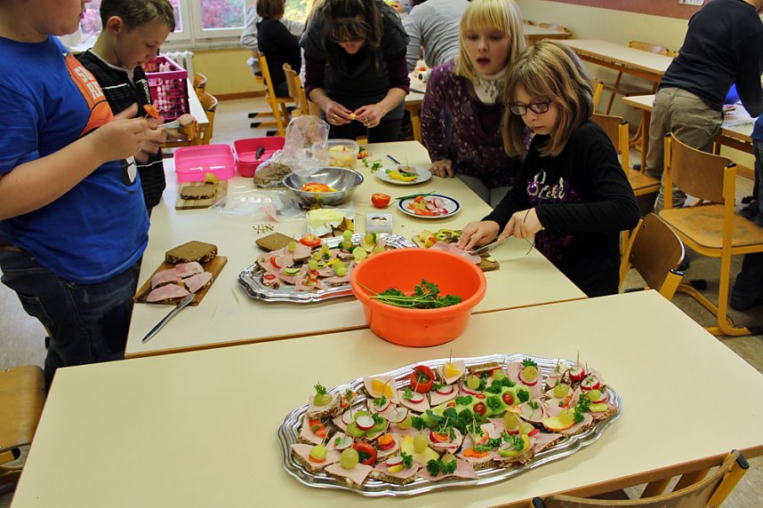 Projekttag an der Grundschule zum gesunden Fr&uuml;hst&uuml;ck