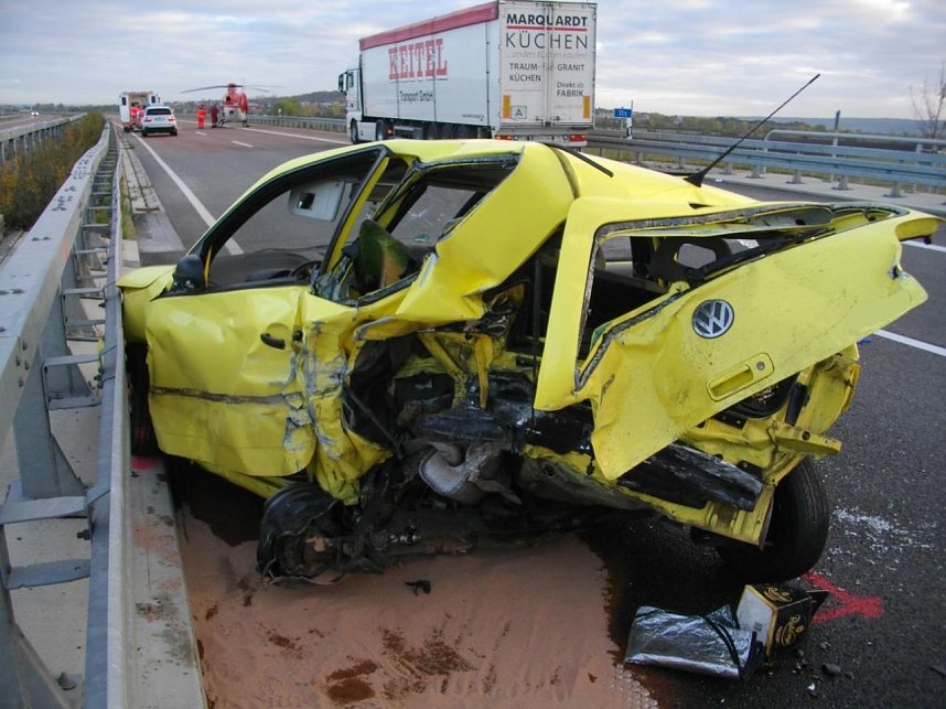 Drei Unf&auml;lle auf der A71