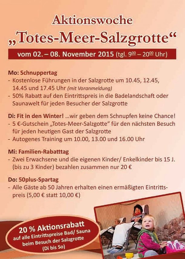 Aktionswoche Totes-Meer-Salzgrotte in der Kyffh&auml;user-Therme