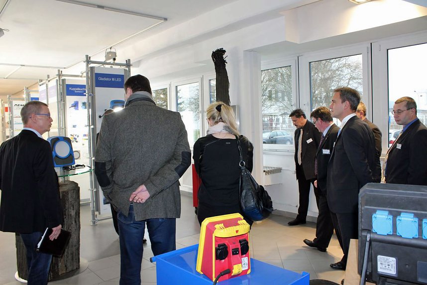 Wirtschaftsminister zum Unternehmerfr&uuml;hst&uuml;ck bei Sonlux