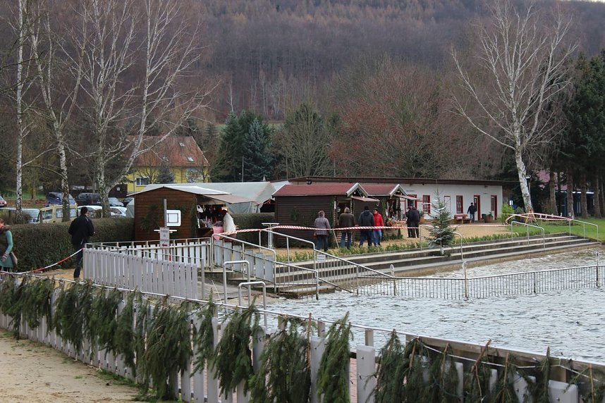 Weihnachtstauchen am Bebraer Teich