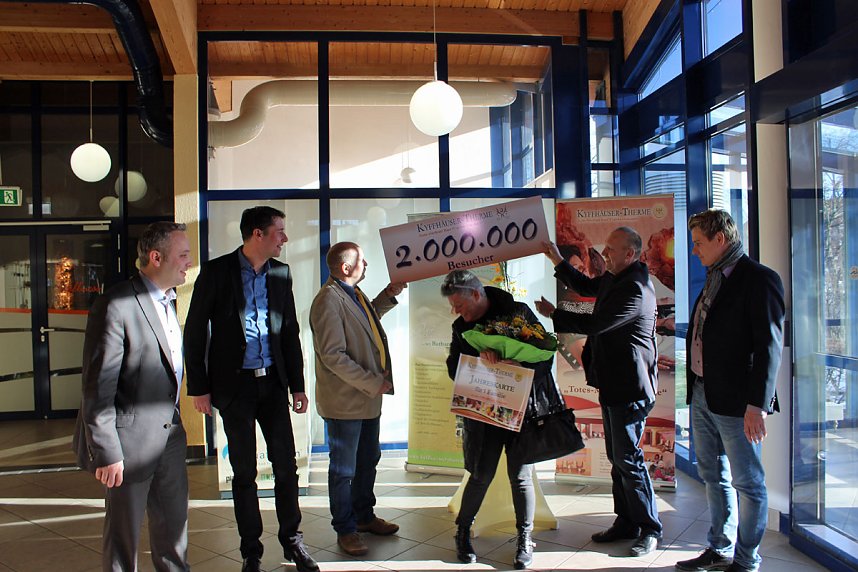 2 Millionste Besucher in der Kyffh&auml;user-Therme begr&uuml;&szlig;t!