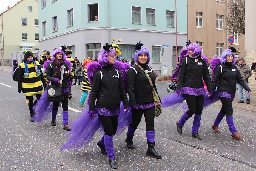 N&auml;rrinnen und Narren trotzen Wetter (2)