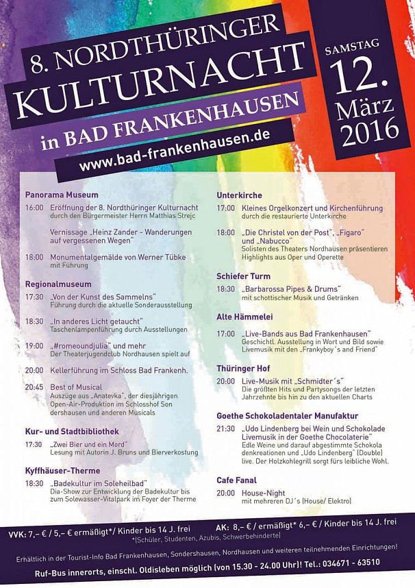 Nordth&uuml;ringer Kulturnacht in Bad Frankenhausen