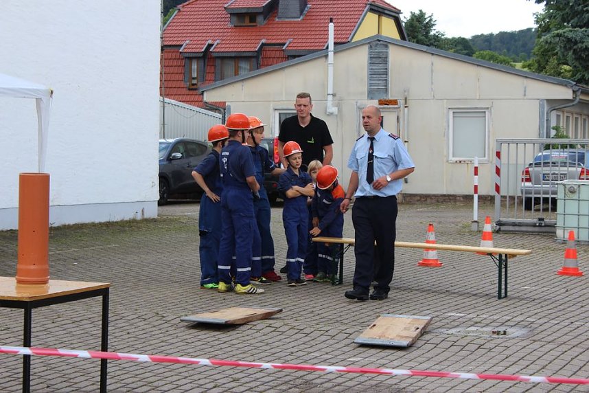 Unwettereinsatz auf Feuerwehrfest in Bebra