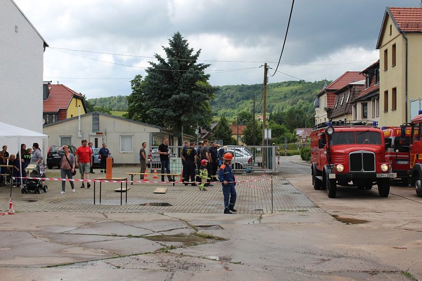 Unwettereinsatz auf Feuerwehrfest in Bebra