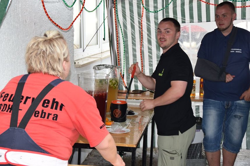 Unwettereinsatz auf Feuerwehrfest in Bebra