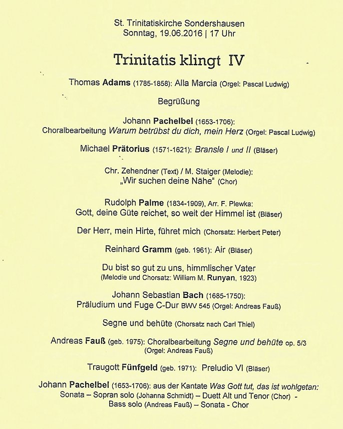 Konzert Trinitatis klingt IV