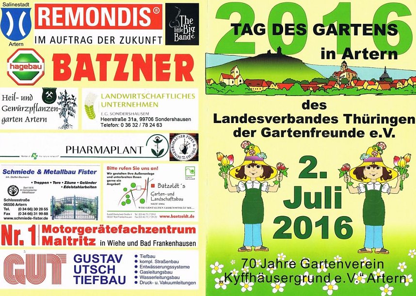 Gro&szlig;es Landesfest der Gartenfreunde in Artern