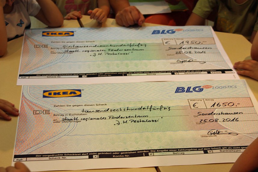 Bei zwei Spendenprojekten beworben