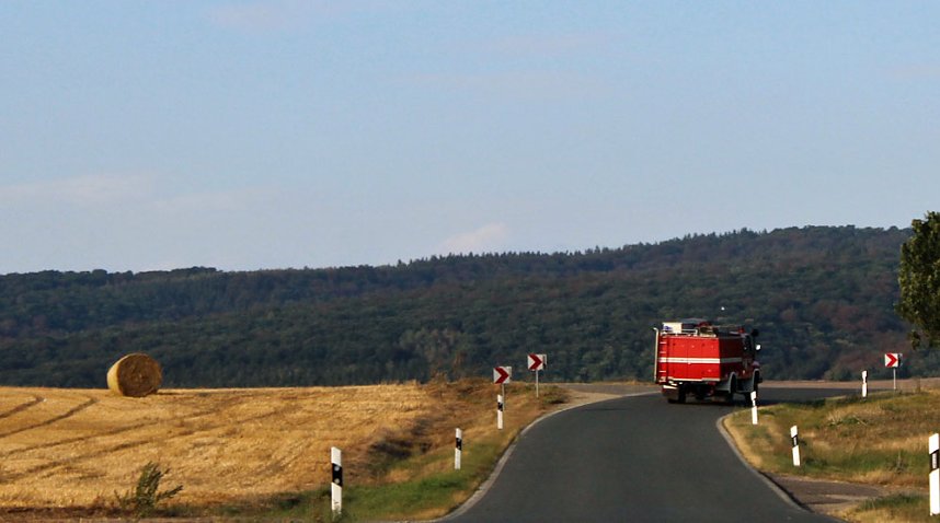 Schwerer Waldbrand am Kyffh&auml;user